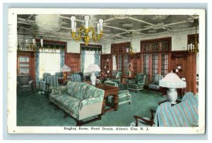 1920's Reading Room, Hotel Dennis, Atlantic City, NJ, Postcards P3 