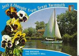 Norfolk Postcard - Just a Thought From Great Yarmouth - The Broads - Ref 9773A