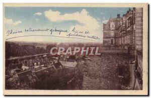 Saint Aignan Old Postcard General view and castle