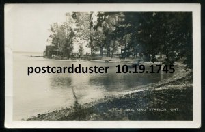 h3417 - ORO STATION Ontario 1930s Simcoe. Little Bay. Real Photo Postcard