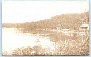 RPPC SHIN POND, Maine ME ~ Cabins PENOBSCOT COUNTY ca 1910s Postcard