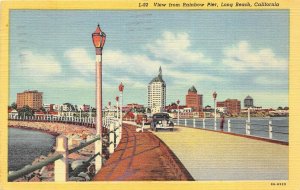 Long Beach California 1952 Postcard View From Rainbow Pier