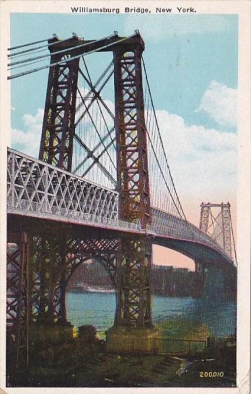 New York City The Williamsburg Bridge 1926