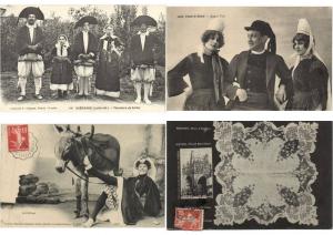 FRENCH FOLKLORE TYPES France 160 CPA pre-1940