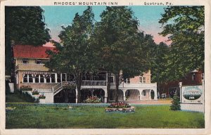 Postcard Rhodes' Mountain Inn Scotrun PA