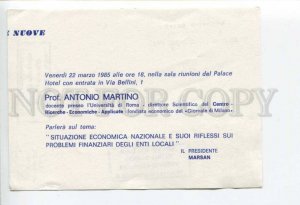 292550 ITALY 1985 year Rieti music festival special cancellations postcard