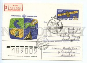 486909 1987 Eremeev Peaceful space is our future station Mir Moscow FDC