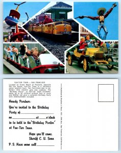 SAN FRANCISCO, CA ~ Playland FUN TIER TOWN Western Amusement Park 1972 Postcard