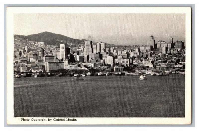 Postcard CA San Francisco Skyline From The World's Largest Landlocked Harbor 