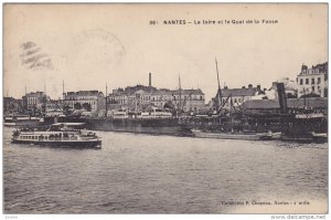 NANTES, Loire Atlantique, France, PU-1919 ; La loire et le Quai de la Fosse