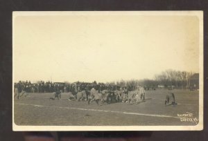 RPPC SENECA KANSAS HIGH SCHOOL FOOTBALL GAME FIELD REAL PHOTO POSTCARD