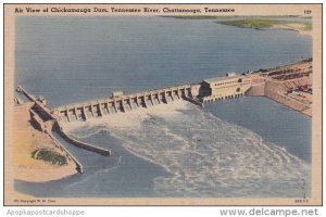 Tennessee Chattaooga Air View Of Chickamauga Dam Tennesse River
