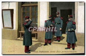 Postcard Old Army Infantry out of & # 39un licensee