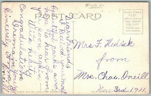 PLAINFIELD NJ PARK AVENUE NORTH OF FIFTH STREET 1911 ANTIQUE POSTCARD