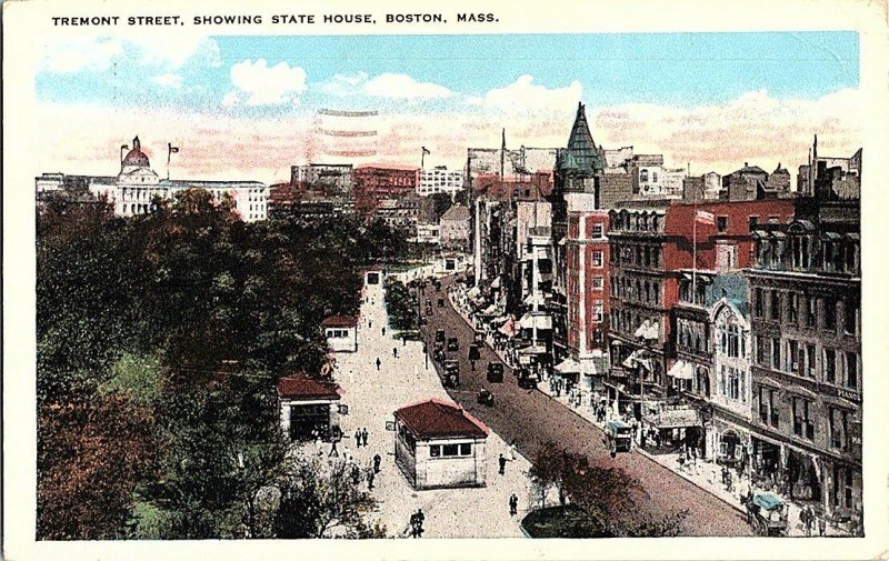 Tremont Street State House Boston Mass. Vintage Postcard Standard View Card 