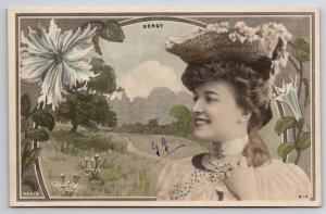 RPPC Beautiful Actress Gilberte Sergy Tinted Reutlinger Art Nouveau Postcard B36