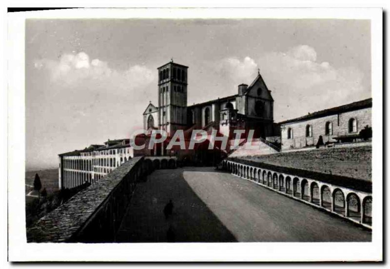 The Modern Postcard Assisi Basilica di Francesco vista dalla Piazza Inferiore