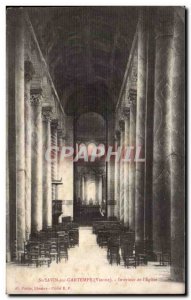 Old Postcard St Savin on Gartempe Interior of church