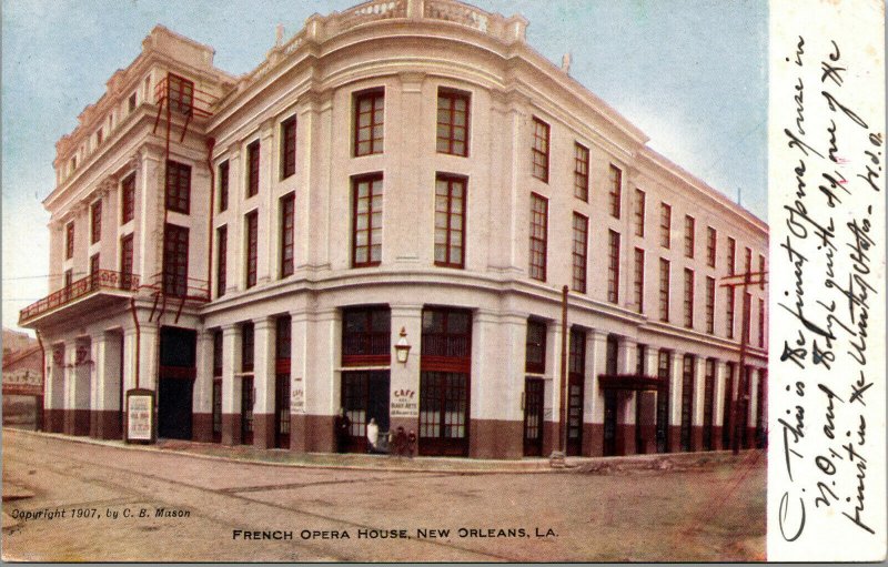Vtg 1907 French Opera House New Orleans Louisana LA Postcard