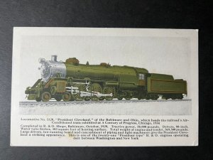 1934 Mint USA Postcard Train Locomotive No 5320 President Cleveland