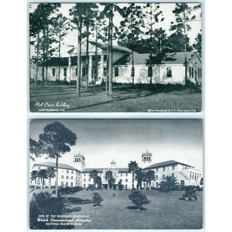 x2 Florida Southern Bell Telephone Postcards Camp Blanding Daytona Hospital A11