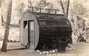 F7/ Redwood Highway California Postcard RPPC Restroom 30s Burrill Terraces