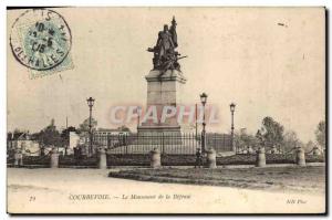 Old Postcard Army War of 1870 Courbevoie The monument of Defense