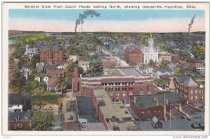 HAMILTON, Ohio, 1900-1910's; General View From Court House Looking North, Sho...