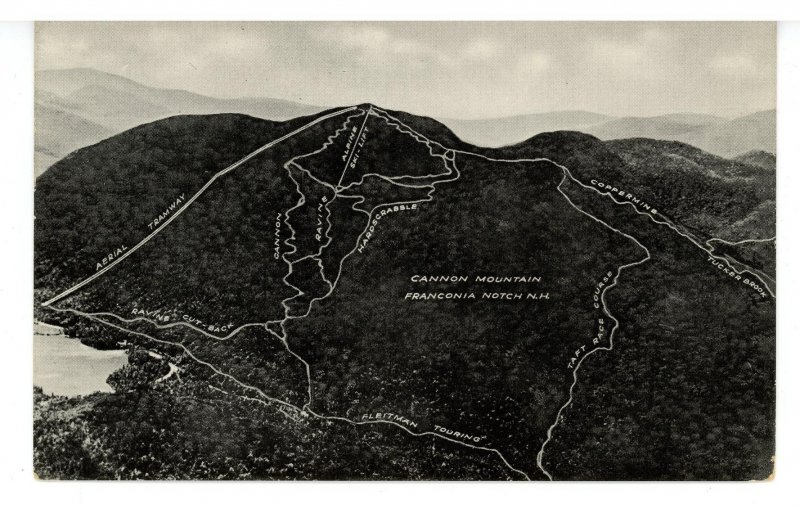 NH - Franconia Notch. Cannon Mountain Ski Trails circa 1941