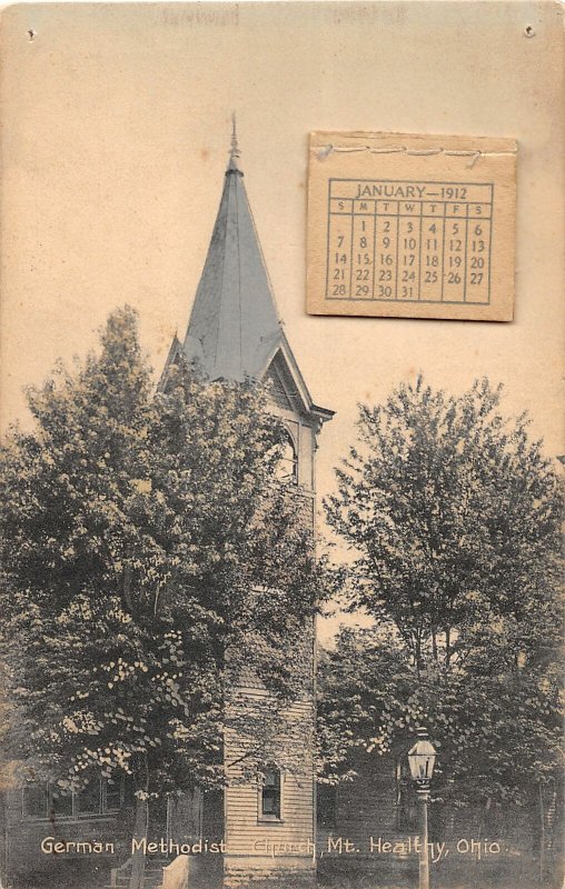 G33/ Mt Healthy Ohio Postcard c1910 Kraemer Art German Methodist Church