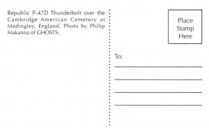 Vintage Postcard 1920s Thunderbolt Cambridge American Cemetery Madingley England