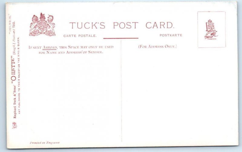 Tuck Oilette DULWICH COLLEGE, London England ~ ca 1910s UK Postcard