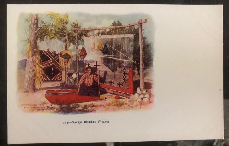 Mint USA Picture Postcard Native American Indian Navajo Blanket Weaver