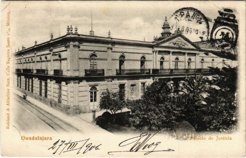 PC CPA MEXICO, GUADALAJARA, PALACIO DE JUSTICIA, VINTAGE POSTCARD (b11181)