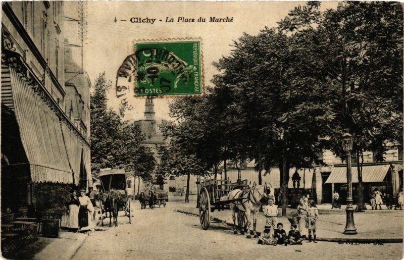 CPA CLICHY La Place du Marché (413377)
