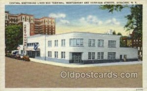 Central Greyhound lines bus terminal Montgomery, Saracuse New York USA Unused 