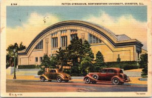 Postcard IL Evanston Patten Gymnasium Northwestern University LINEN 1939 V205