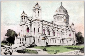 New Pro Cathedral Minneapolis Minnesota MN Building & Grounds Parish Postcard