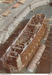 STOCKHOLM, Sweden, 1940-60s; The warship WASA, In the dry-dock