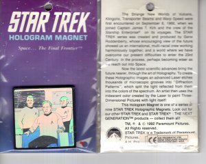 Star Trek, Kirk Bridge Crew, Hologram Magnet 1992 Space The Final Frontier