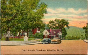 Osiris Temple - Wheeling West Virginia WV UNP Linen Postcard O13