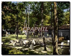Modern Postcard The valley of the Yonne Yonne Serbonnes the camp of the holid...