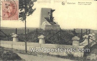 Monument fracals Waterloo, Belgium 1920 Stamp on front 