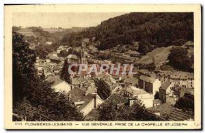 Old Postcard Plombieres les Bains View Generale Taking the Chapel of St. Joseph