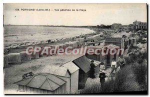 Postcard Old Pornichet Vue Generale de La Plage