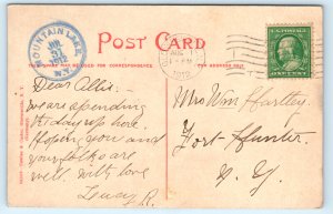 Mountain Lake NY Adirondacks Postcard New York