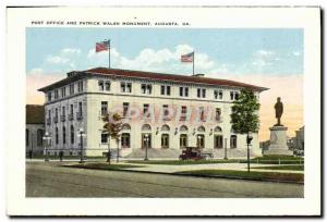 Postcard Old Post Office And Patrick Walsh Monument Augusta Ga Deans Bridge P...