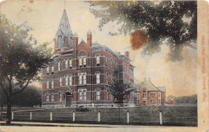 Webster Iowa 1909 Postcard High School