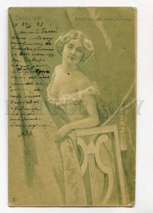 3072209 Lina CAVALIERI Italian OPERA Star HOLD-TO-LIGHT vintage