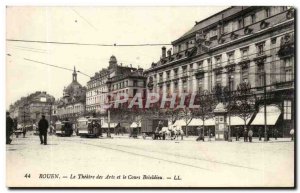Rouen Old Postcard The theater arts and Boieldieu course